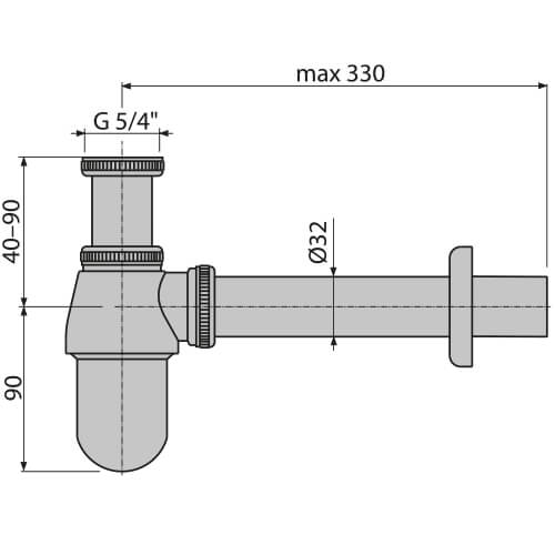 Сифон Alcaplast A431