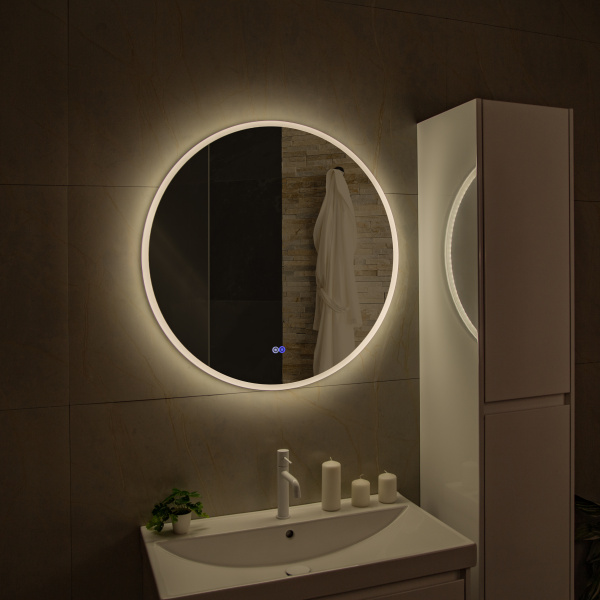 Зеркало с подсветкой AVS Азалия 80x80 см, антипар