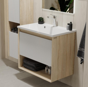 Тумба с раковиной Jorno Tossony 70 сонома светлая