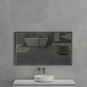 Зеркало с подсветкой AVS Мичиган 70x120 см, черное