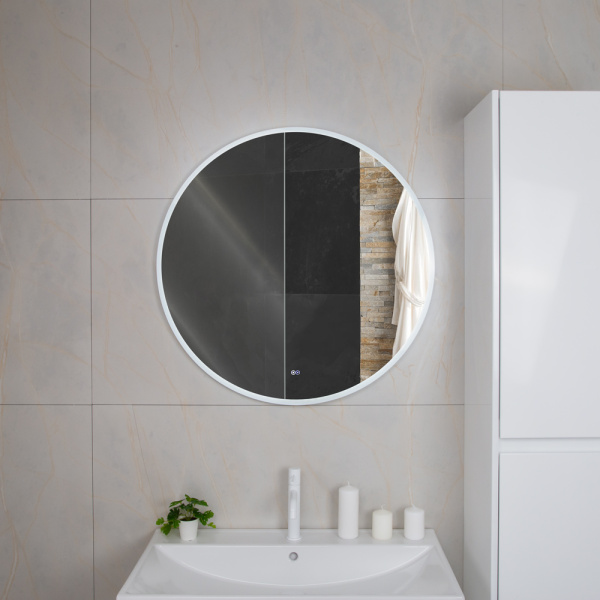 Зеркало с подсветкой AVS Азалия 80x80 см, антипар